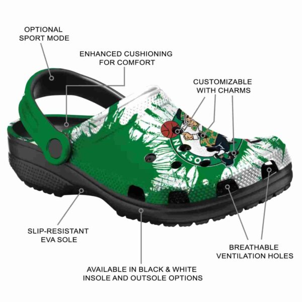 boston celtics splatter graphics crocs new arrival