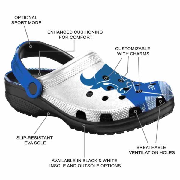buffalo bulls geometric background clog new arrival