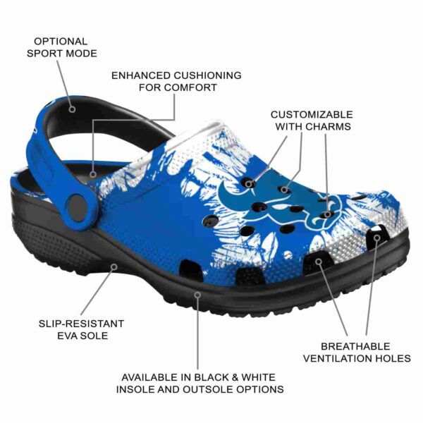 buffalo bulls splatter graphics clog new arrival