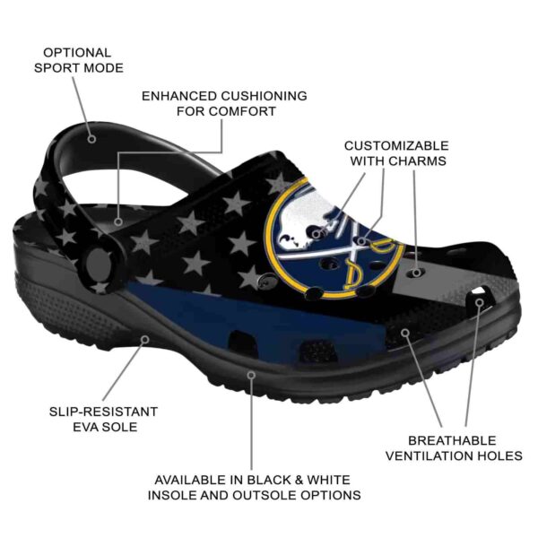 buffalo sabres stellar stripes theme clog new arrival