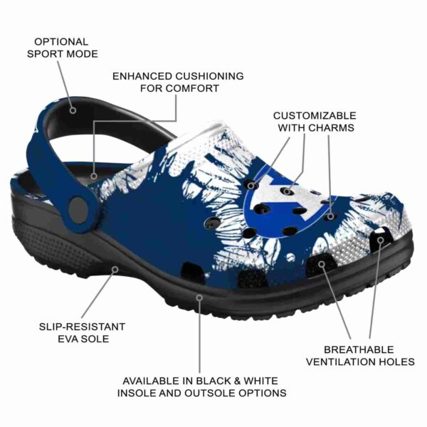 byu cougars splatter graphics clog new arrival