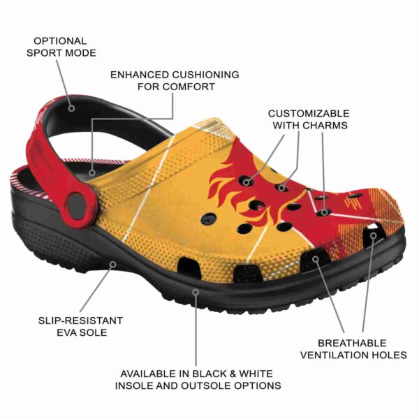 calgary flames geometric background clog new arrival