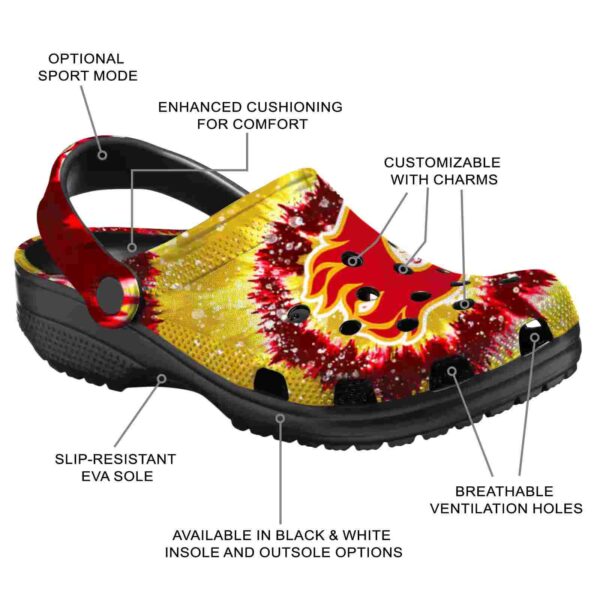 calgary flames radiant burst effect clog new arrival