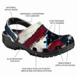 Carolina Panthers Patriotic Stripes Crocs Fashion forward