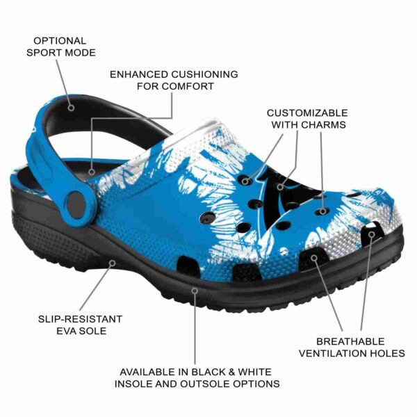 carolina panthers splatter graphics crocs new arrival