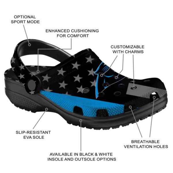 carolina panthers stellar stripes theme crocs new arrival