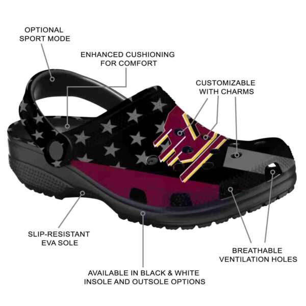 central michigan chippewas stellar stripes theme clog new arrival