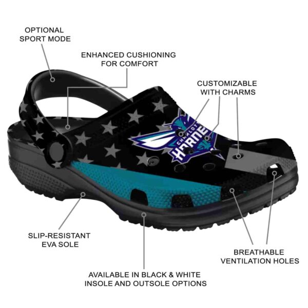 charlotte hornets stellar stripes theme clog new arrival
