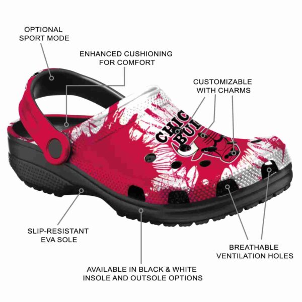 chicago bulls splatter graphics crocs new arrival