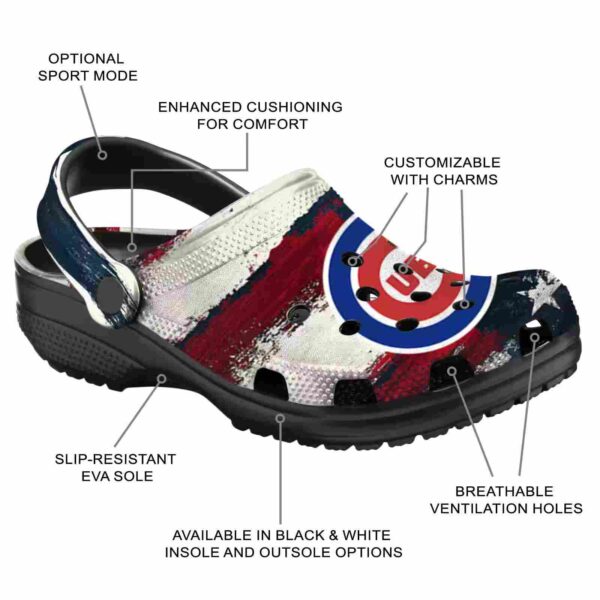 chicago cubs patriotic stripes crocs new arrival