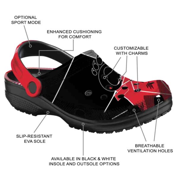 cincinnati bearcats geometric background clog new arrival