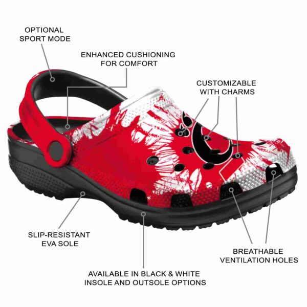 cincinnati bearcats splatter graphics clog new arrival