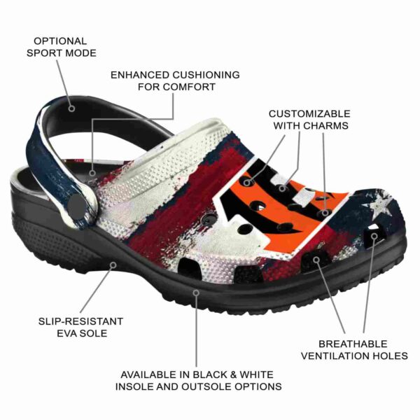 cincinnati bengals patriotic stripes crocs new arrival
