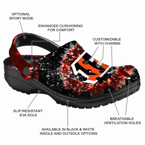 cincinnati bengals radiant burst effect crocs new arrival