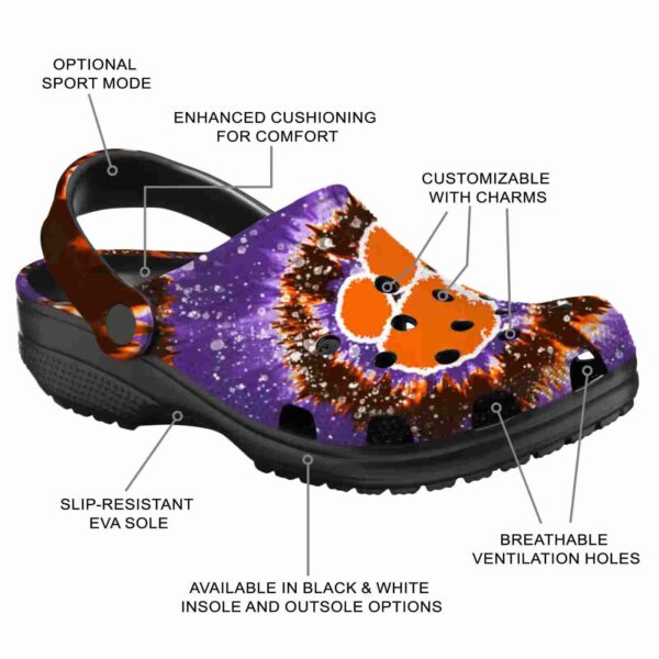 clemson tigers radiant burst effect crocs new arrival