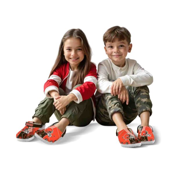 cleveland browns geometric background crocs fashion forward
