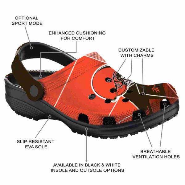 cleveland browns geometric background crocs new arrival