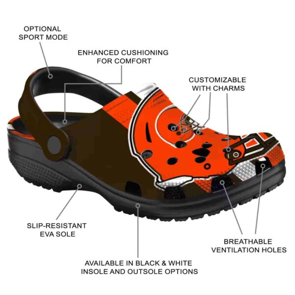 cleveland browns helmet stripes crocs new arrival