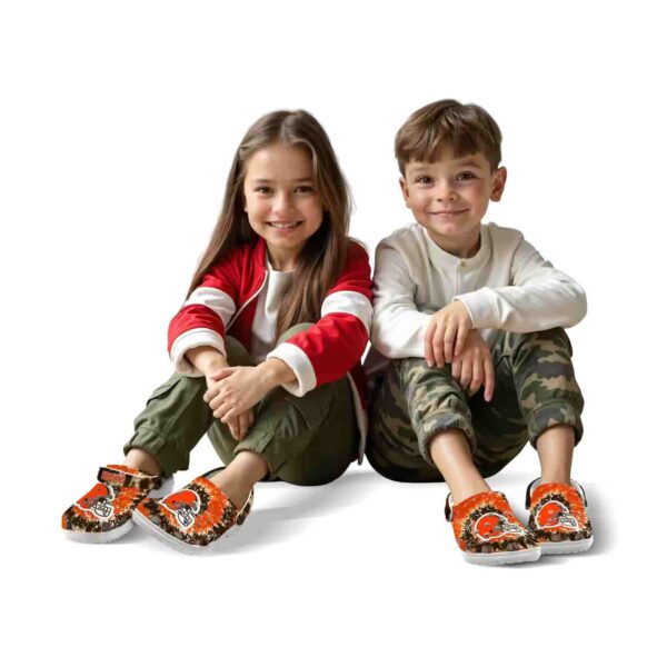 cleveland browns radiant burst effect crocs fashion forward