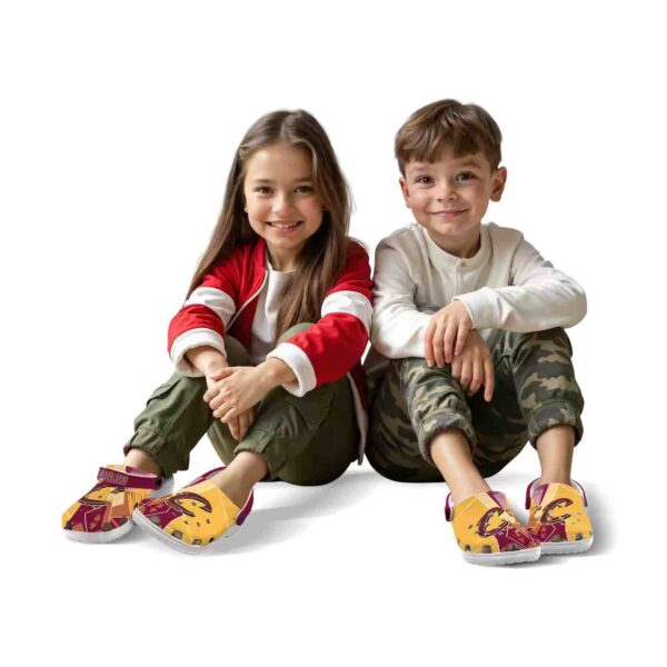cleveland cavaliers geometric background crocs fashion forward