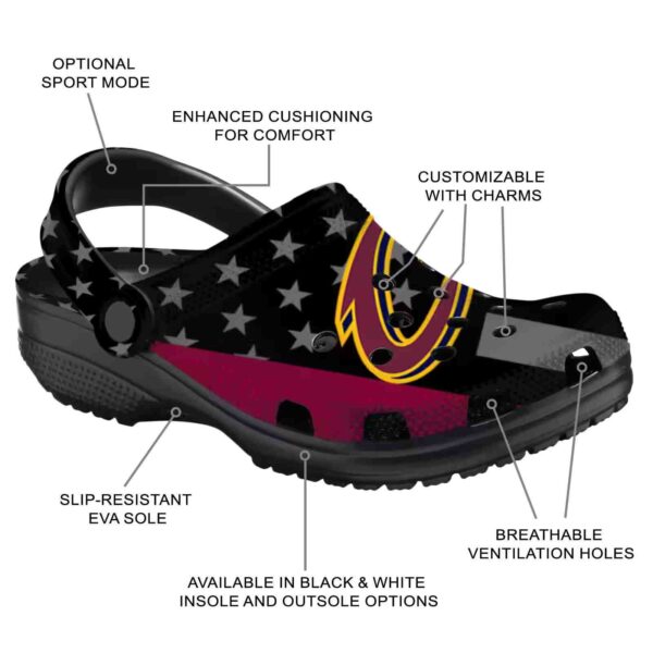 cleveland cavaliers stellar stripes theme crocs new arrival