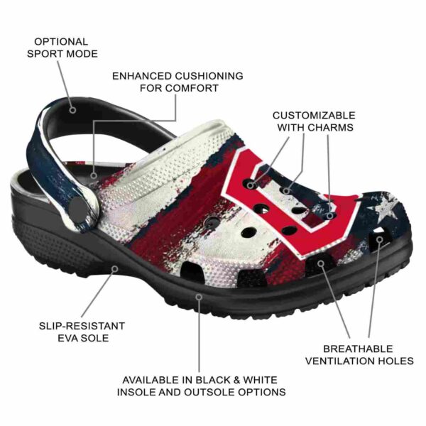 cleveland guardians patriotic stripes crocs new arrival