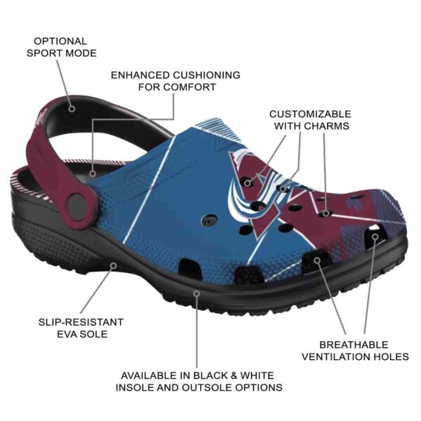 colorado avalanche geometric background clog new arrival