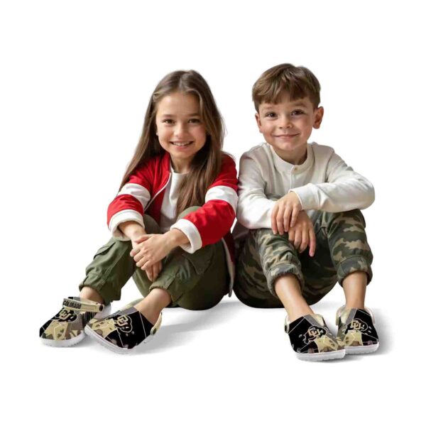 colorado buffaloes geometric background clog fashion forward