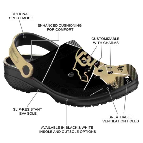 colorado buffaloes geometric background clog new arrival