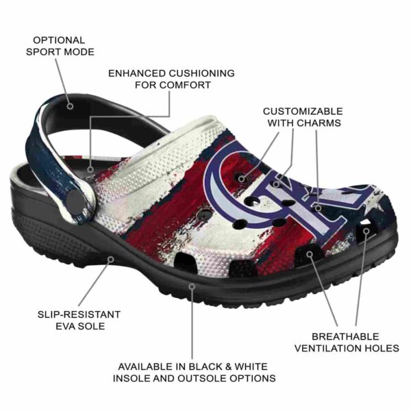 colorado rockies patriotic stripes crocs new arrival