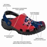 columbus blue jackets geometric background clog best selling