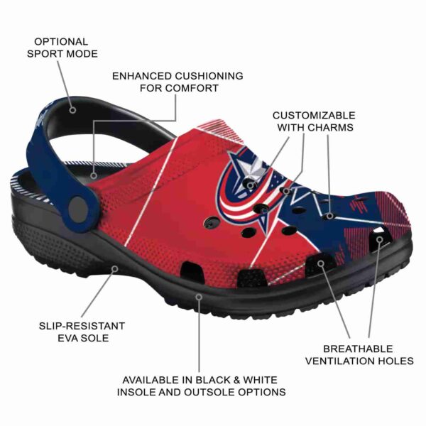 columbus blue jackets geometric background clog new arrival