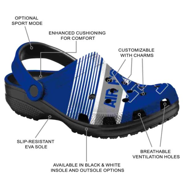 custom air force falcons vibrant dual tone clog new arrival