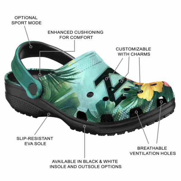 custom akron zips tropical vibes clog new arrival