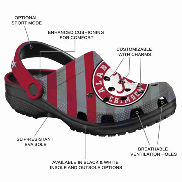 custom alabama crimson tide star spangled graphic crocs new arrival
