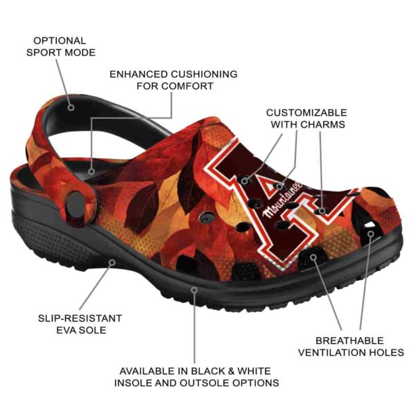 custom appalachian state mountaineers autumn leaves clog new arrival