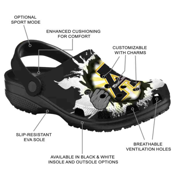 custom appalachian state mountaineers gripping hand clog new arrival