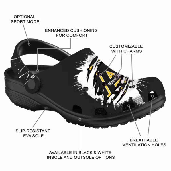 custom appalachian state mountaineers splash motif background clog new arrival