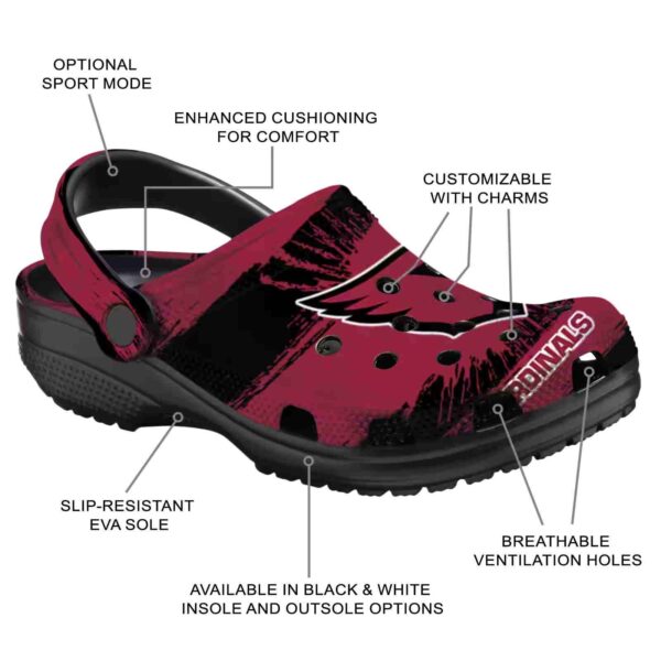 custom arizona cardinals paint splatter graphics crocs new arrival