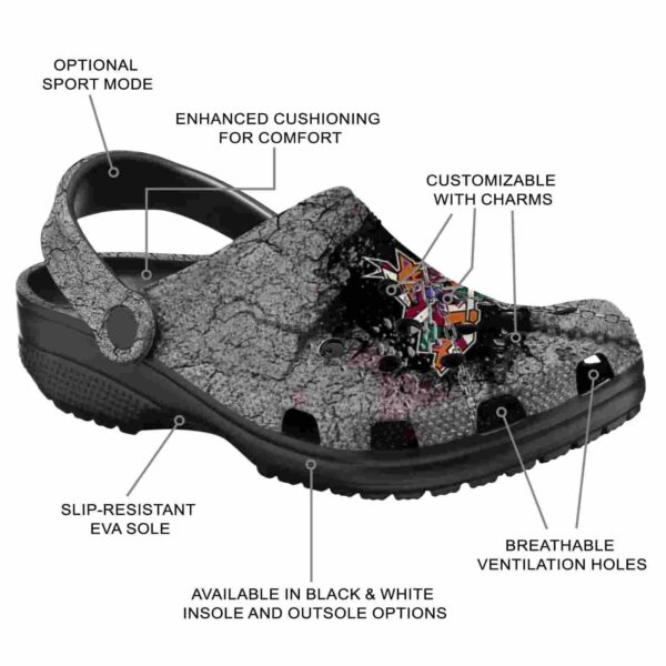 custom arizona coyotes cracked ground texture clog new arrival