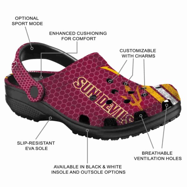 custom arizona state sun devils contrasting stripes crocs new arrival