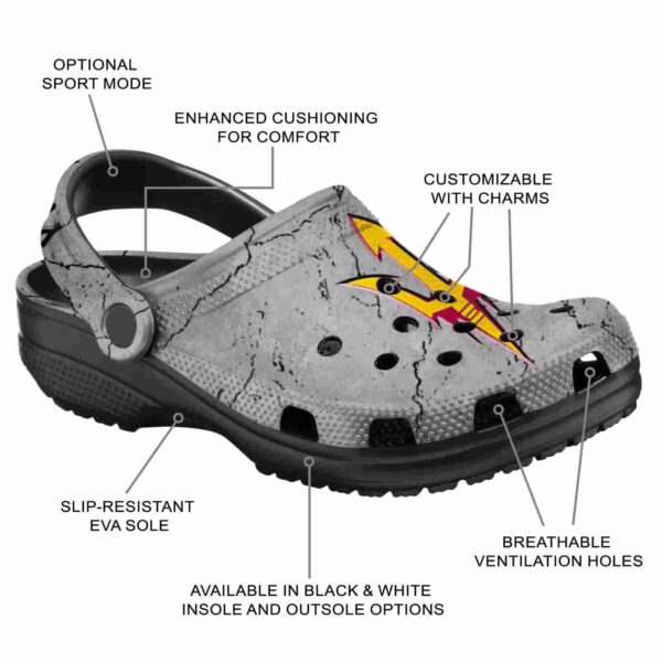 custom arizona state sun devils cracked texture crocs new arrival