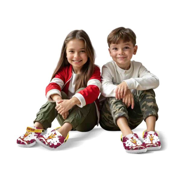 custom arizona state sun devils splatter pattern crocs fashion forward