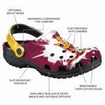 Custom Arizona State Sun Devils Splatter Pattern Crocs Best selling