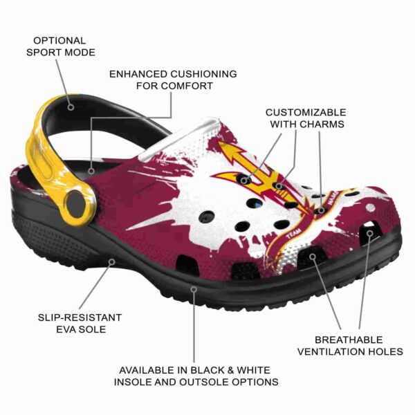 custom arizona state sun devils splatter pattern crocs new arrival