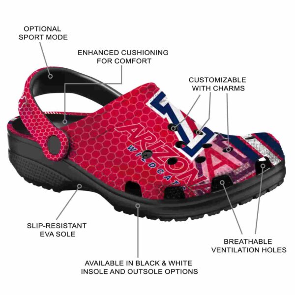 custom arizona wildcats contrasting stripes crocs new arrival
