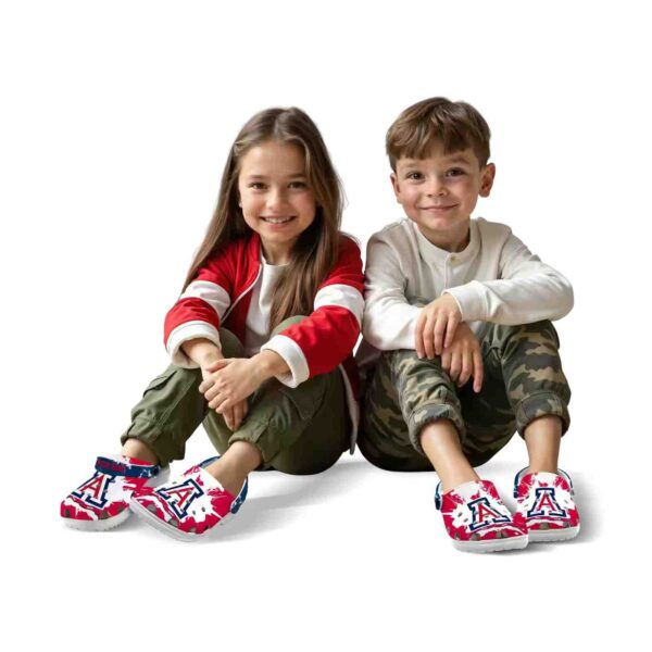custom arizona wildcats splatter pattern crocs fashion forward