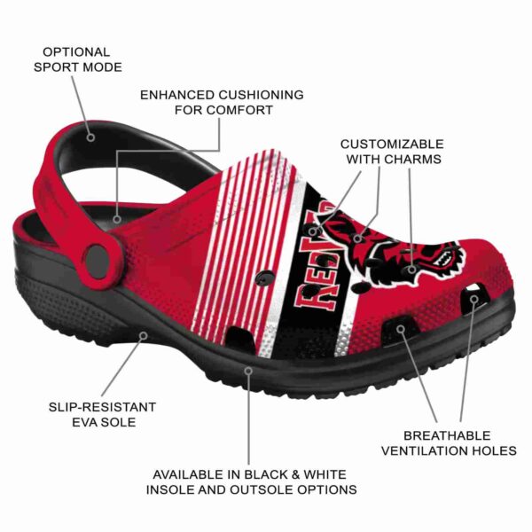 custom arkansas state red wolves vibrant dual tone clog new arrival