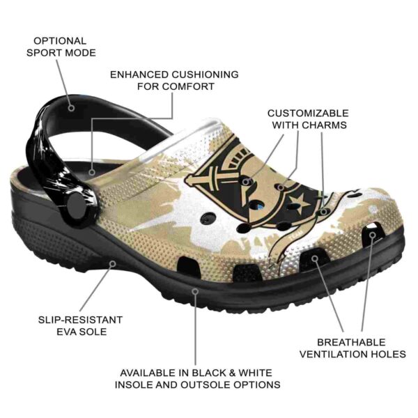 custom army black knights splatter pattern clog new arrival