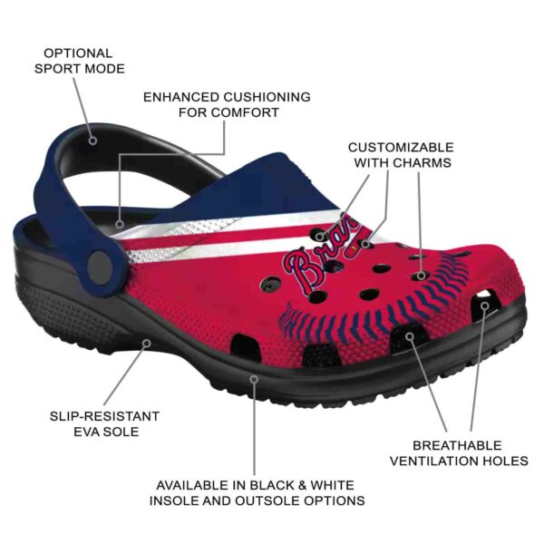 custom atlanta braves baseball motif crocs new arrival